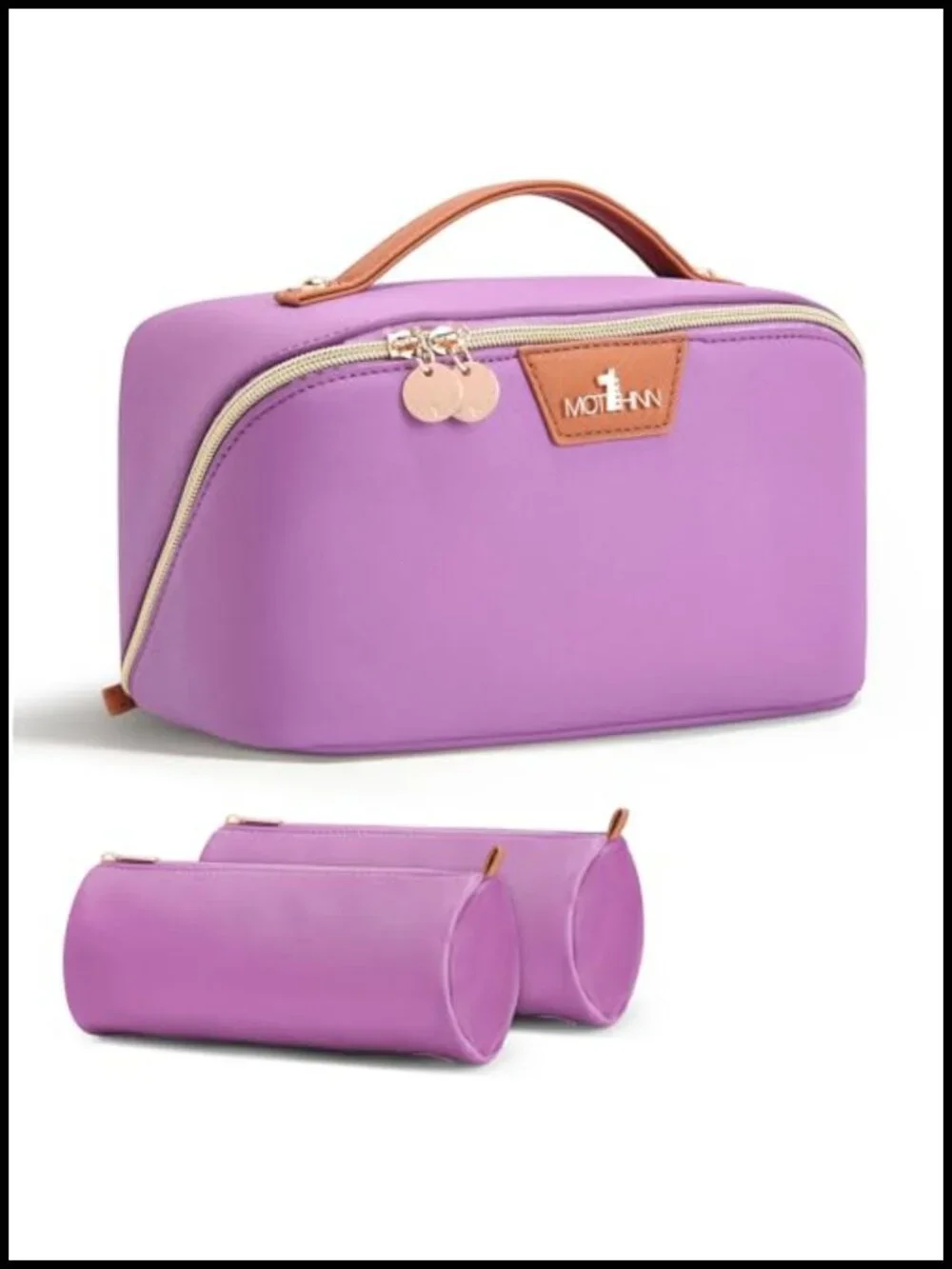 3-in-1 Large Capacity Cosmetic Organizer with 2 Detachable Pouches - Vegan
